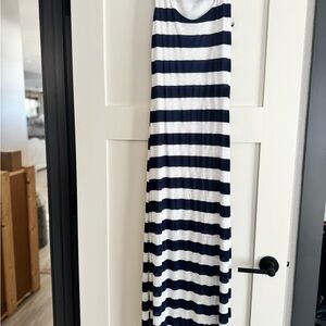 Soprano Elegant Navy Blue and White Stripe Sundress.